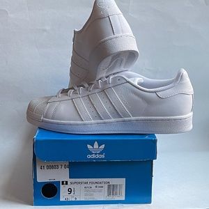 Adidas Superstar Foundation - white ; Men’s size 9-1/2”. New and never worn